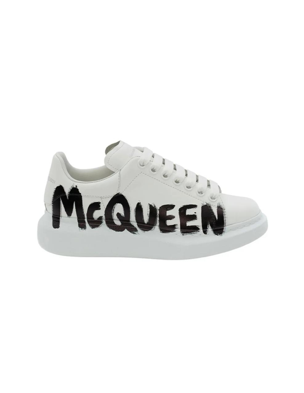 Alexander McQueen - Oversized Graffiti White Black